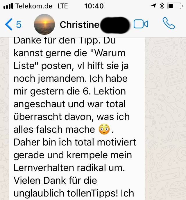 Kundenstimme von Christine