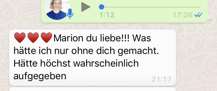 Feedback zum Coaching via WhatsApp